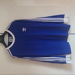 Adidas blue LS tee US XL